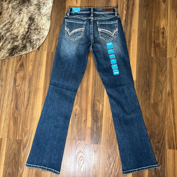 Rock & Roll Denim Midrise Bootcut Cowhide Pocket Women's Riding Jeans 26x34 NEW - Picture 5 of 10
